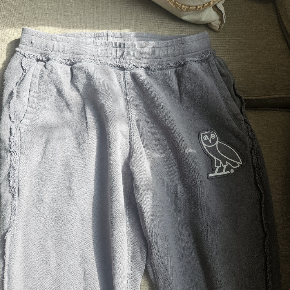 OVO Owl Gray Joggers SweatPants Size SMALL - Picture 2 of 14